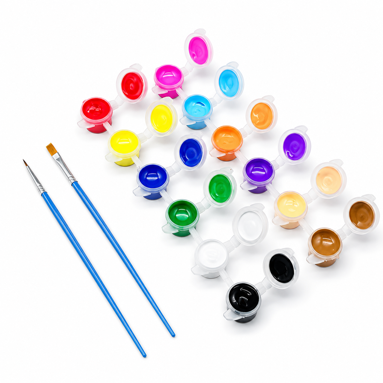 Kit de pinturas y pinceles